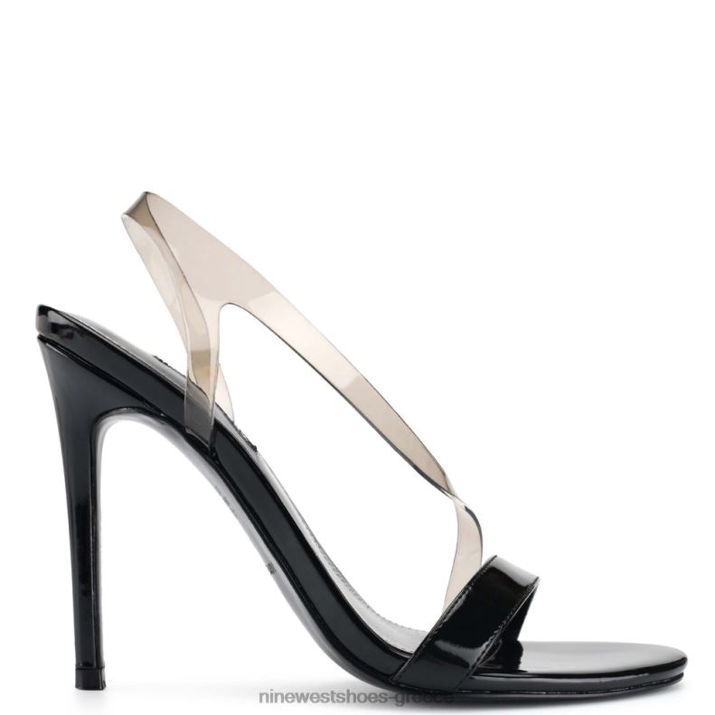 Nine West σανδάλια slingback με τακούνι magee 2JJ4N434 μαύρος καπνός