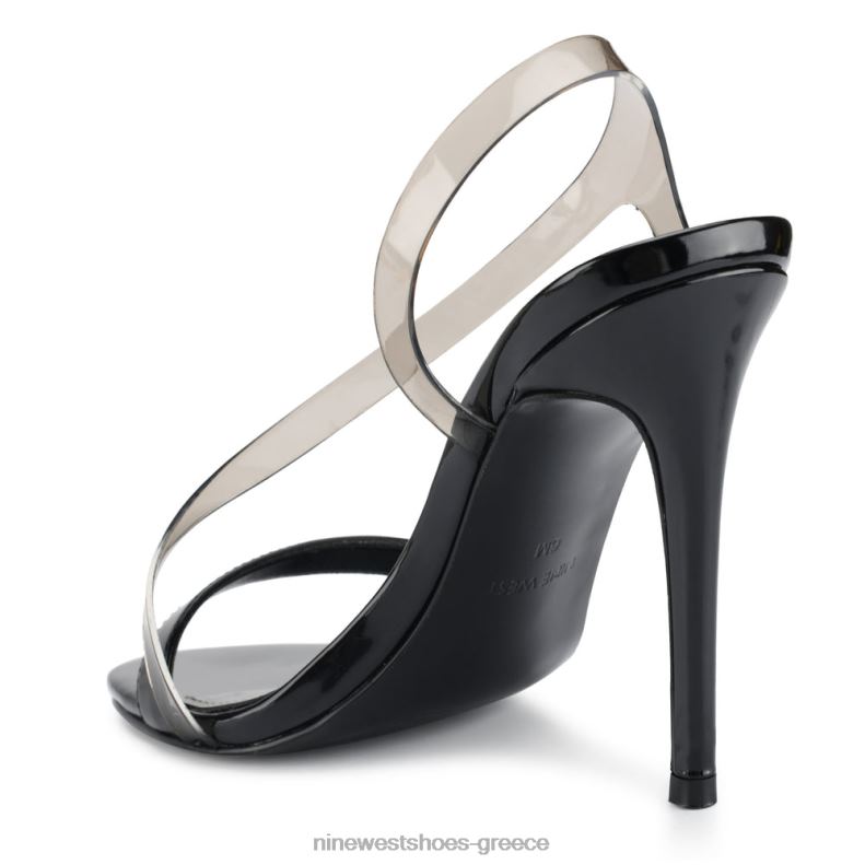 Nine West σανδάλια slingback με τακούνι magee 2JJ4N434 μαύρος καπνός