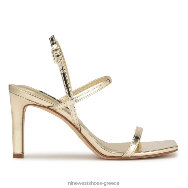 Nine West σανδάλια slingback με τακούνι olah 2JJ4N163 πλατίνο