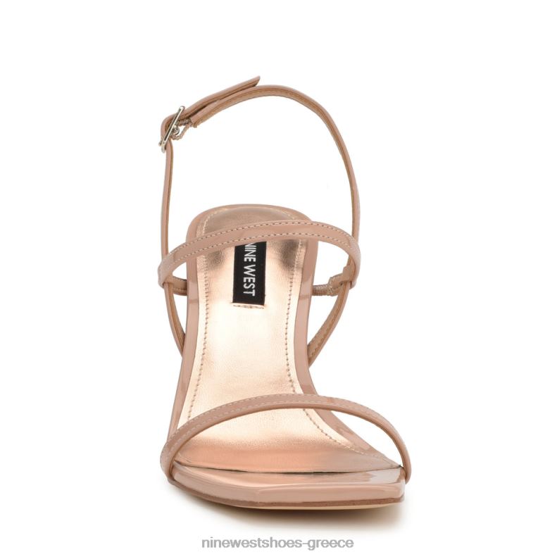 Nine West σανδάλια slingback με τακούνι olah 2JJ4N166 μόλις γυμνό δίπλωμα ευρεσιτεχνίας