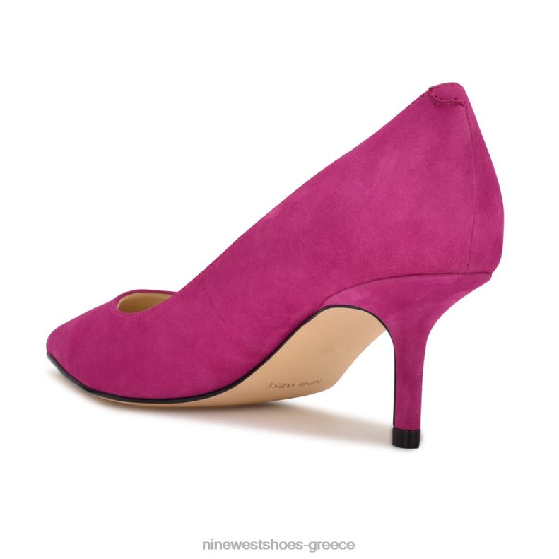 Nine West μυτερές αντλίες για τα δάχτυλα αρλέν 2JJ4N1164 σκούρο ροζ σουέτ