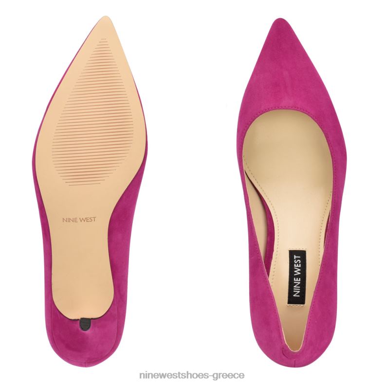 Nine West μυτερές αντλίες για τα δάχτυλα αρλέν 2JJ4N1164 σκούρο ροζ σουέτ