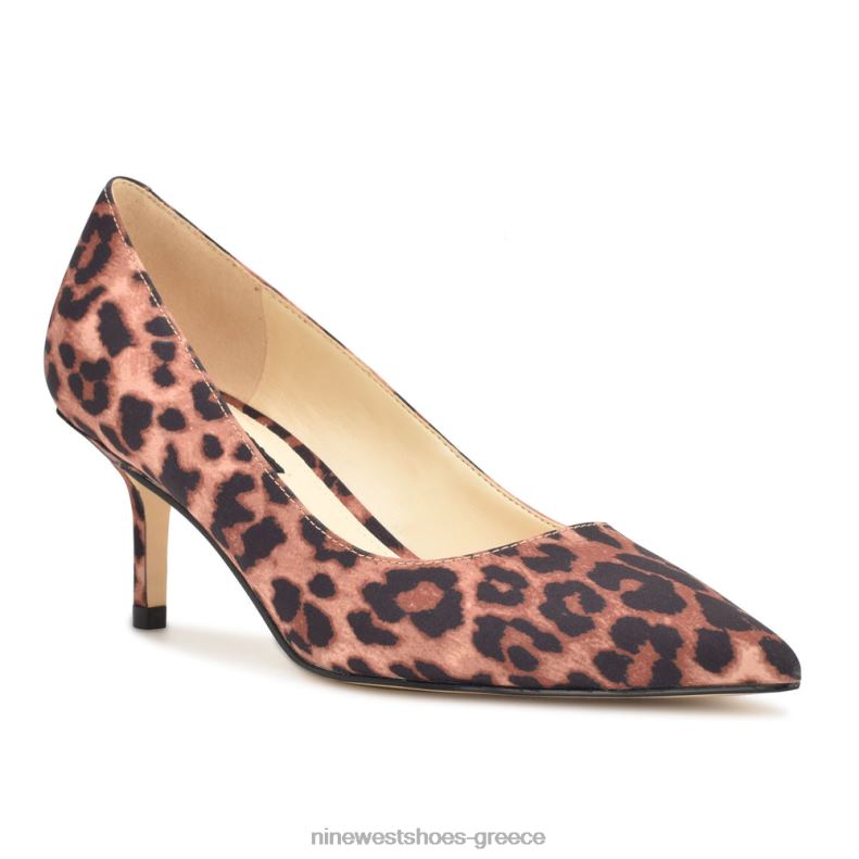 Nine West μυτερές αντλίες για τα δάχτυλα αρλέν 2JJ4N1169 καφέ λεοπάρδαλη