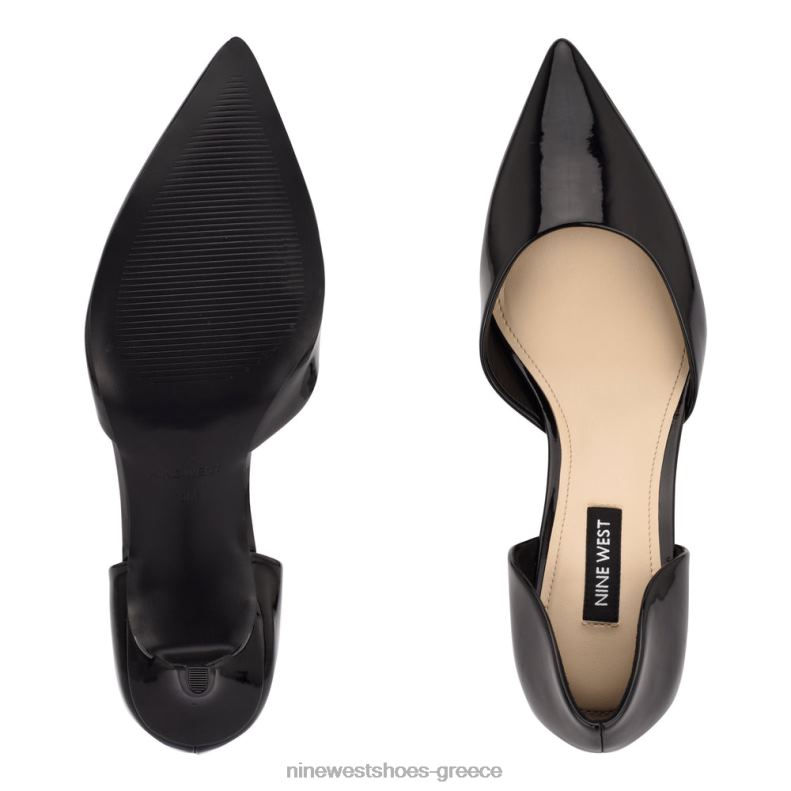 Nine West αντλίες με μυτερά δάχτυλα 2JJ4N1171 μαύρη πατέντα