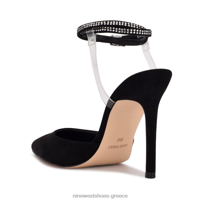 Nine West αντλίες περιτυλίγματος αστραγάλου 2JJ4N1424 μαύρο/διαυγές