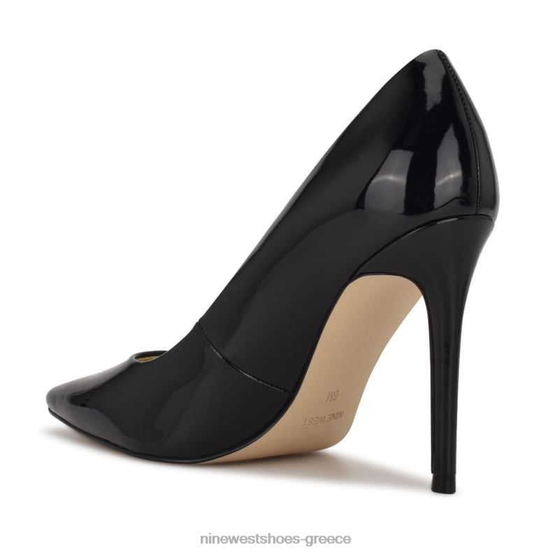 Nine West φρέσκες μυτερές αντλίες 2JJ4N1445 μαύρη πατέντα