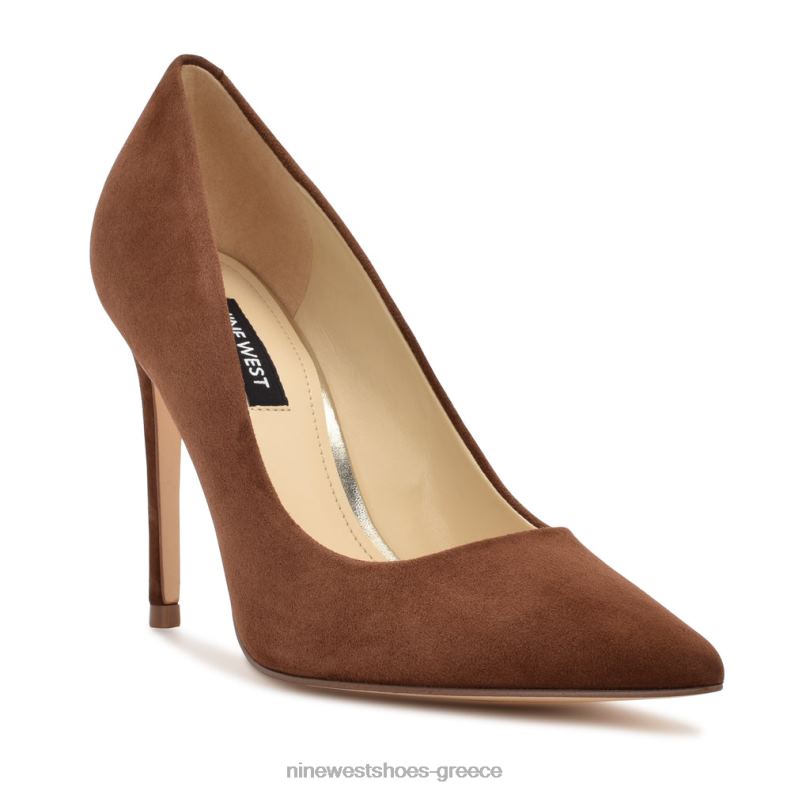 Nine West φρέσκες μυτερές αντλίες 2JJ4N1579 μεσαίο καφέ σουέτ