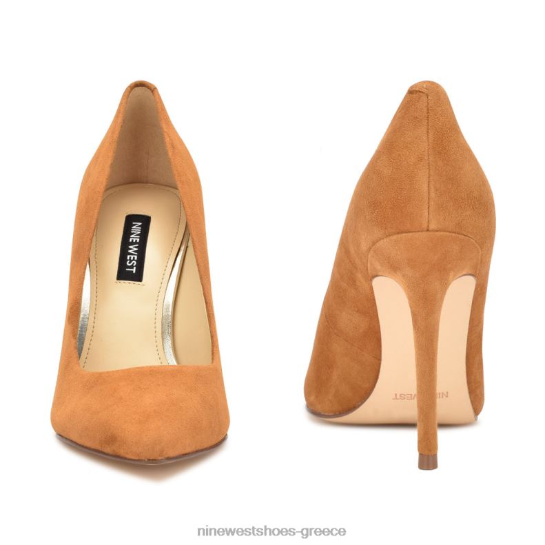 Nine West φρέσκες μυτερές αντλίες 2JJ4N1633 σκούρο φυσικό σουέτ