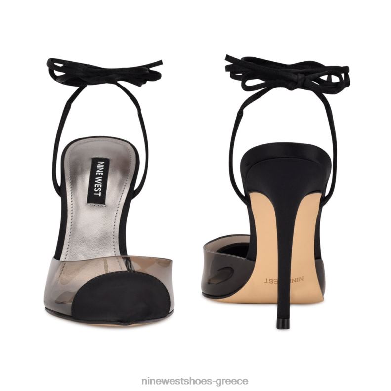 Nine West αντλίες περιτυλίγματος αστραγάλου 2JJ4N1647 μαύρος καπνός