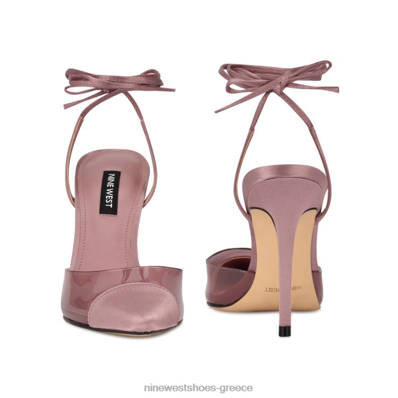 Nine West αντλίες περιτυλίγματος αστραγάλου 2JJ4N1655 ροζ/διαφανές