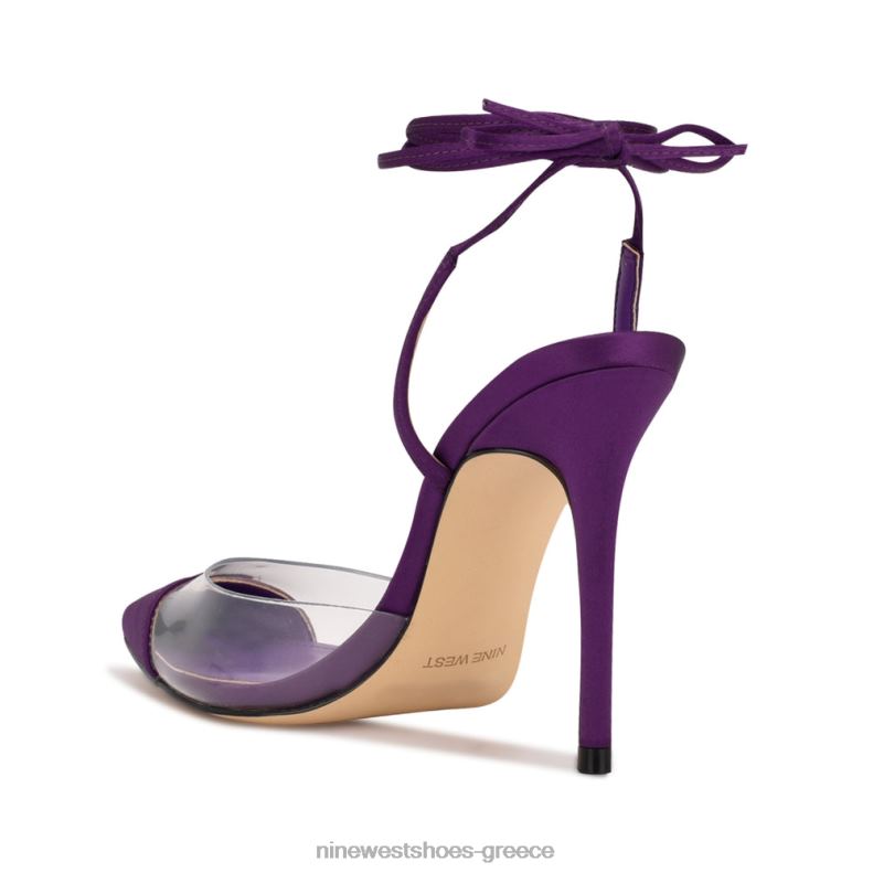 Nine West αντλίες περιτυλίγματος αστραγάλου 2JJ4N1675 μωβ/διαφανές