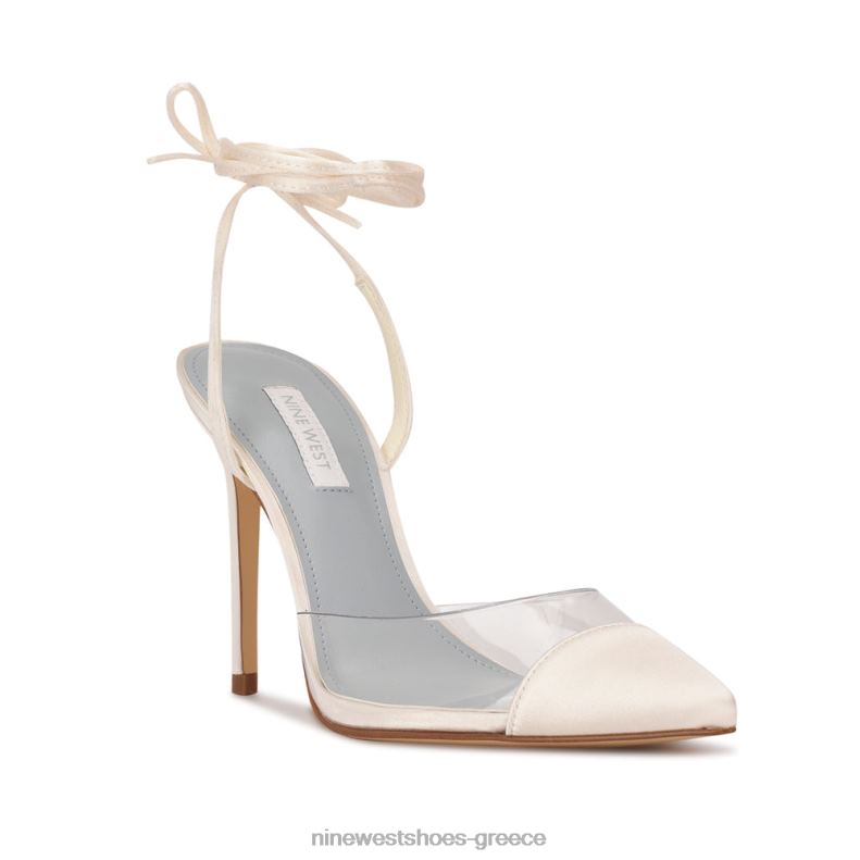 Nine West αντλίες περιτυλίγματος αστραγάλου 2JJ4N1702 ελεφαντόδοντο / διαυγές