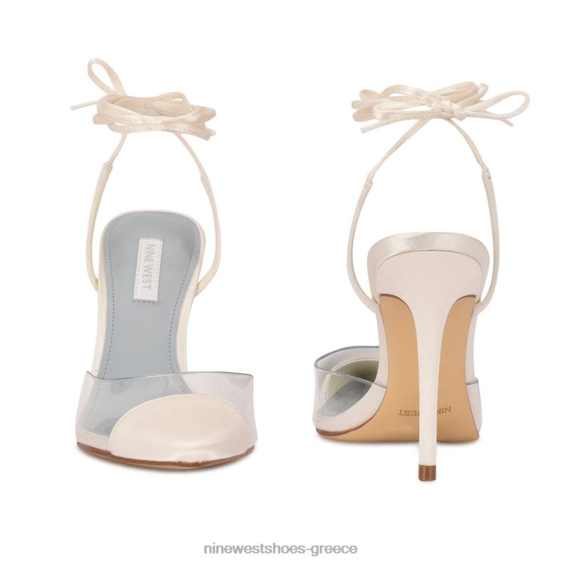 Nine West αντλίες περιτυλίγματος αστραγάλου 2JJ4N1702 ελεφαντόδοντο / διαυγές