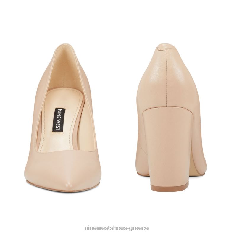 Nine West κάρα φόρεμα αντλίες 2JJ4N2127 μόλις γυμνό δέρμα