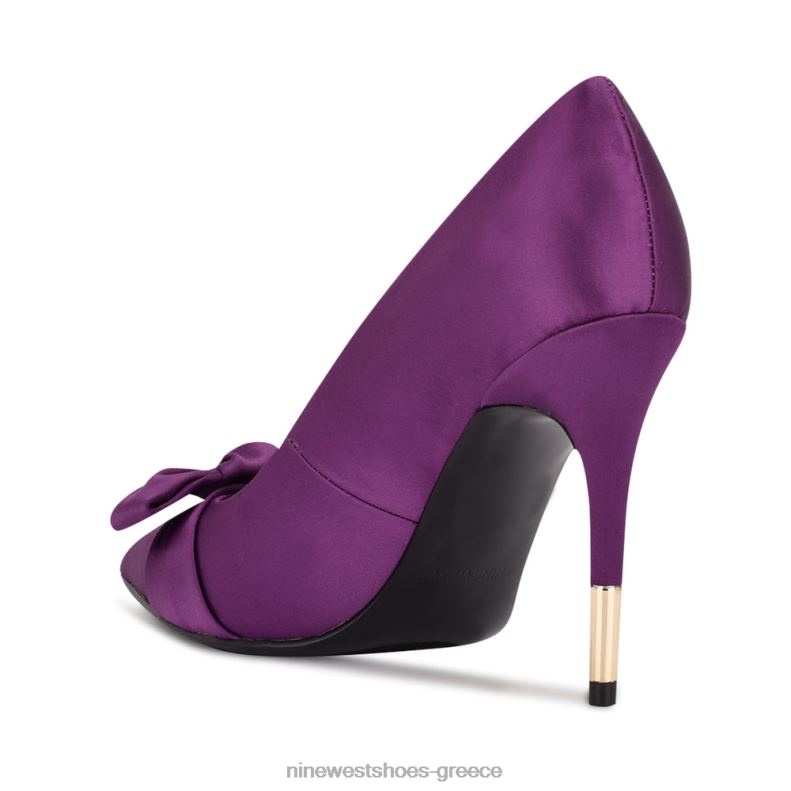 Nine West παπιγιόν φορέματα 2JJ4N930 μωβ σατέν