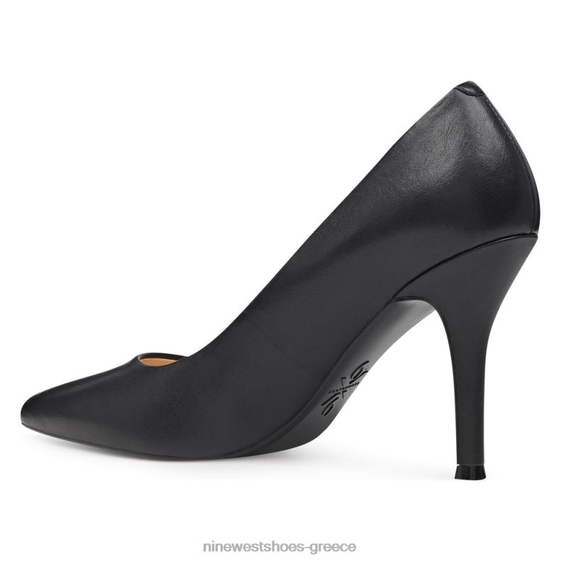 Nine West πέμπτες 9x9 μυτερές αντλίες δακτύλων 2JJ4N2374 μαύρο δέρμα