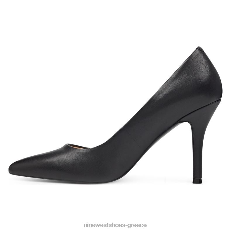 Nine West πέμπτες 9x9 μυτερές αντλίες δακτύλων 2JJ4N2374 μαύρο δέρμα