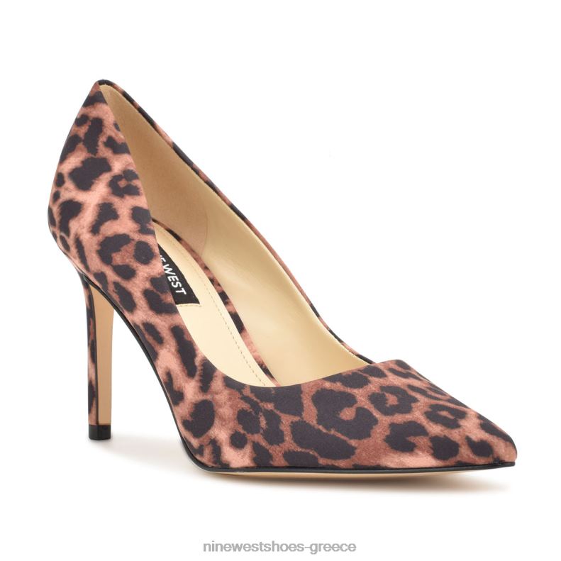 Nine West μυτερές αντλίες για τα δάχτυλα ezra 2JJ4N2113 μαύρισμα λεοπάρδαλη