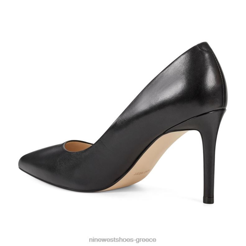 Nine West μυτερές αντλίες για τα δάχτυλα ezra 2JJ4N2365 μαύρο δέρμα