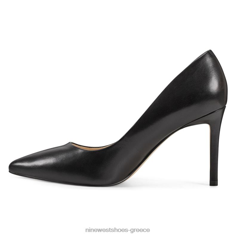 Nine West μυτερές αντλίες για τα δάχτυλα ezra 2JJ4N2365 μαύρο δέρμα