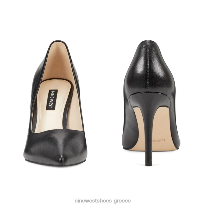 Nine West μυτερές αντλίες για τα δάχτυλα ezra 2JJ4N2365 μαύρο δέρμα