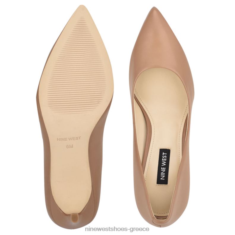 Nine West μυτερές αντλίες για τα δάχτυλα ezra 2JJ4N2397 φυσικό δέρμα