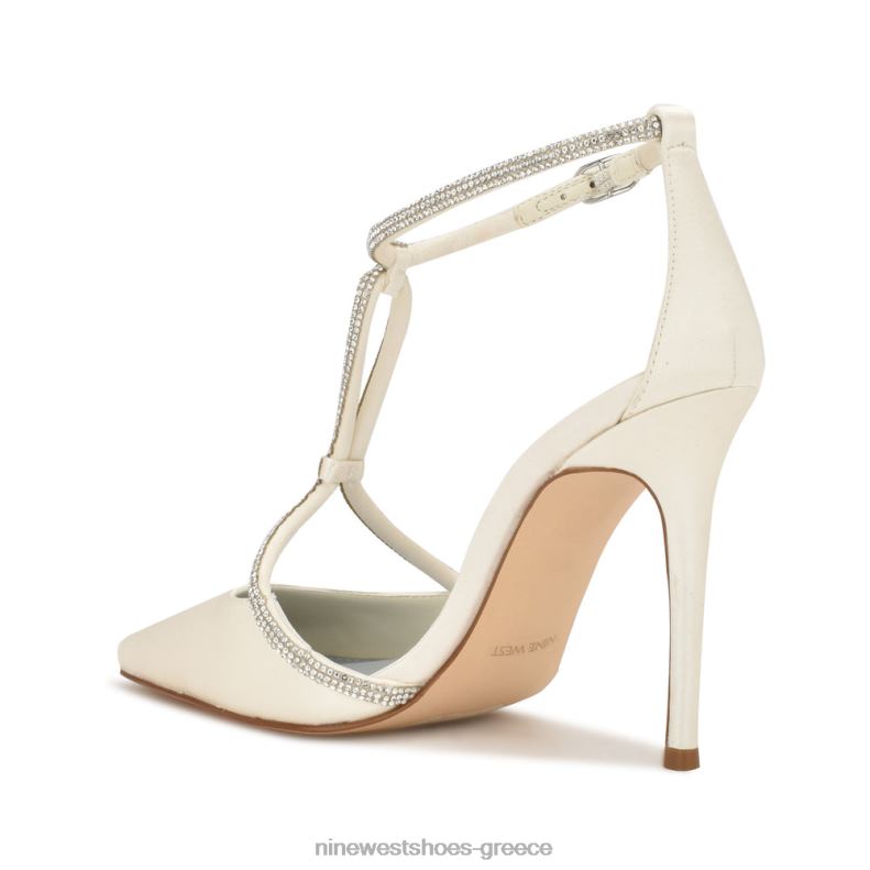 Nine West μυτερές αντλίες ποδιών fabel 2JJ4N1875 ιβουάρ σατέν