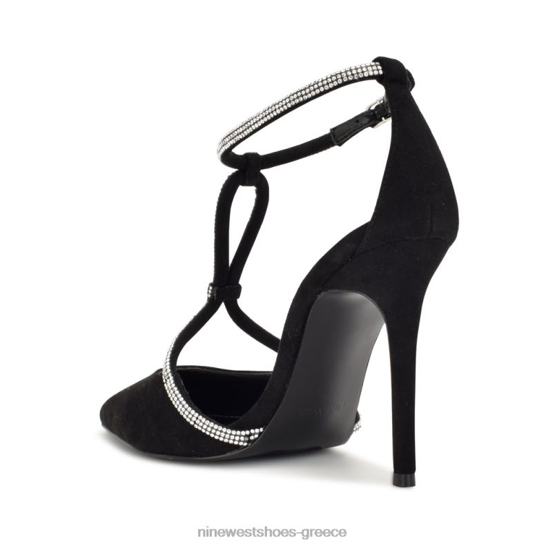 Nine West μυτερές αντλίες ποδιών fabel 2JJ4N1877 μαύρο σουέτ