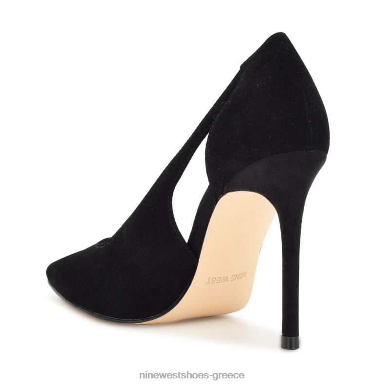 Nine West αντλίες αποκοπής favon 2JJ4N1574 μαύρο σουέτ