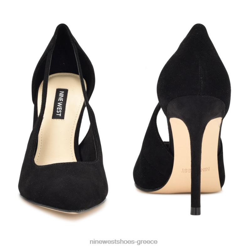 Nine West αντλίες αποκοπής favon 2JJ4N1574 μαύρο σουέτ