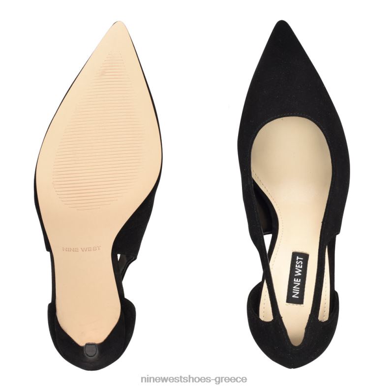 Nine West αντλίες αποκοπής favon 2JJ4N1574 μαύρο σουέτ