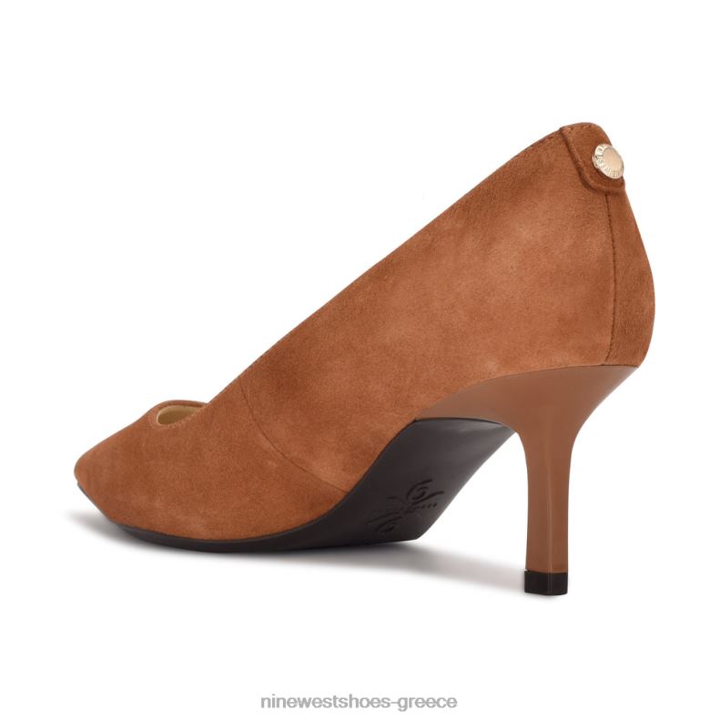 Nine West μυτερές αντλίες ποδιών kuna 9x9 2JJ4N2179 σουέτ κονιάκ