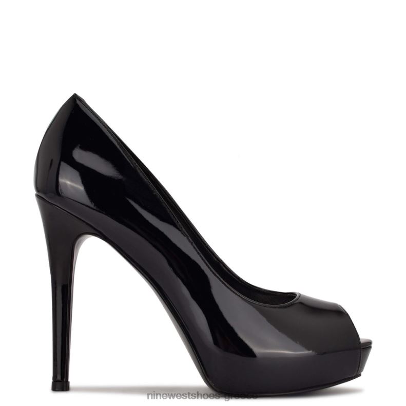 Nine West αντλίες peep toe πλατφόρμας hehr 2JJ4N1826 μαύρη πατέντα - Κάντε κλικ στην εικόνα για κλείσιμο