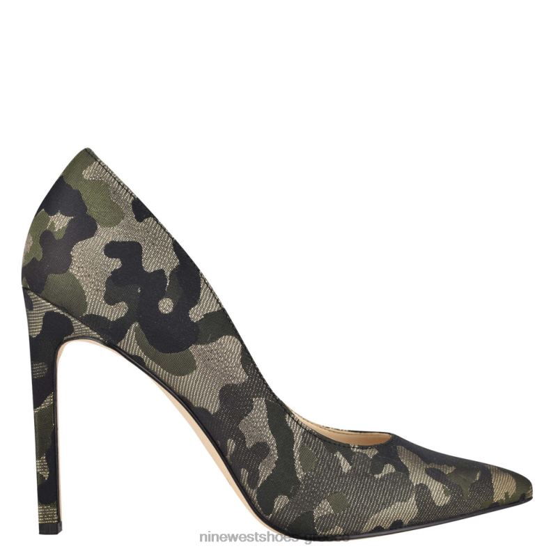 Nine West μυτερές αντλίες ποδιών tatiana 2JJ4N1482 μεταλλικό camo