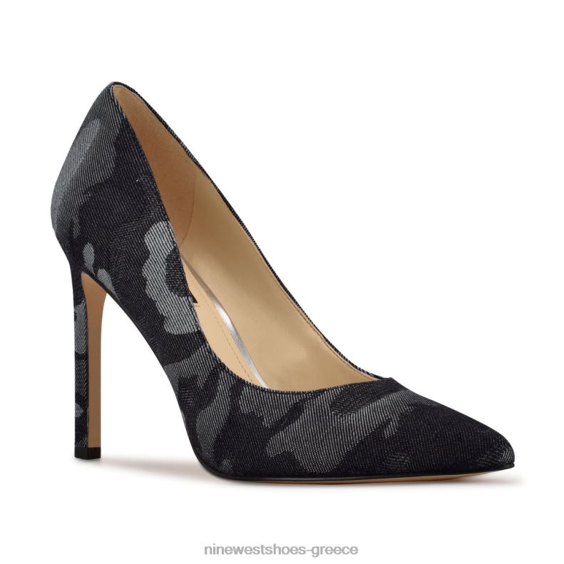 Nine West μυτερές αντλίες ποδιών tatiana 2JJ4N883 denim camo