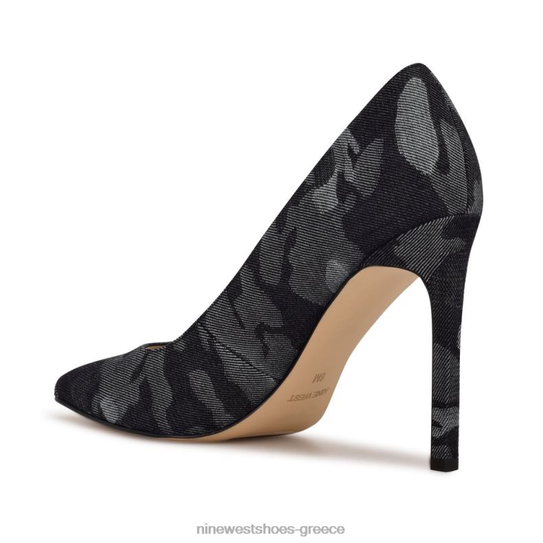 Nine West μυτερές αντλίες ποδιών tatiana 2JJ4N883 denim camo