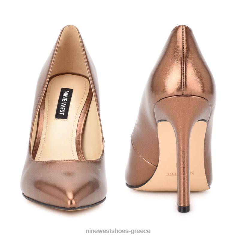 Nine West Μυτερές αντλίες μύτης trendz 2JJ4N1480 μπρούντζος