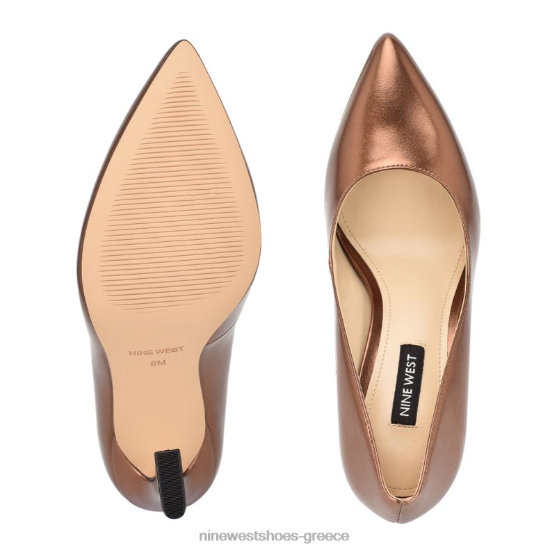 Nine West Μυτερές αντλίες μύτης trendz 2JJ4N1480 μπρούντζος