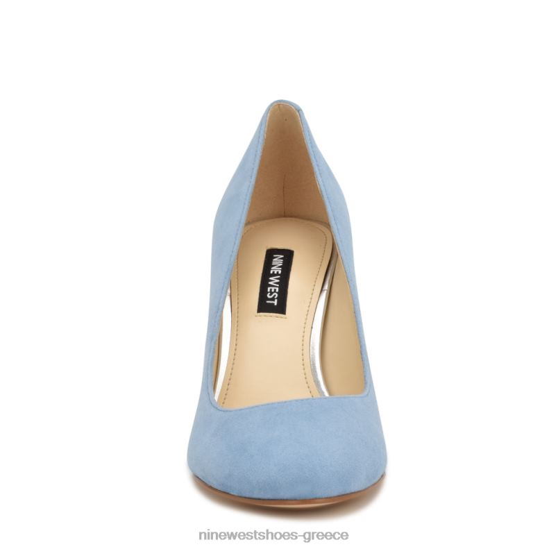 Nine West dylan στρογγυλές αντλίες δακτύλων 2JJ4N1187 baby blue σουέτ