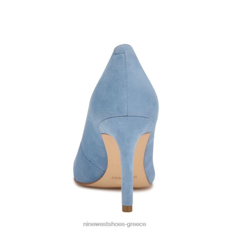 Nine West dylan στρογγυλές αντλίες δακτύλων 2JJ4N1187 baby blue σουέτ