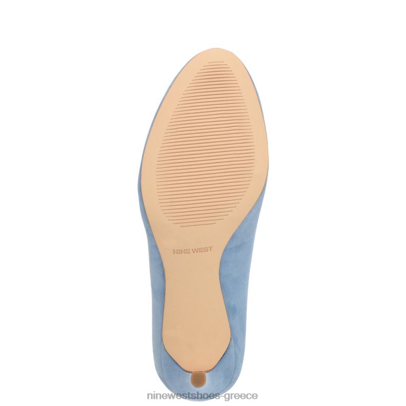 Nine West dylan στρογγυλές αντλίες δακτύλων 2JJ4N1187 baby blue σουέτ