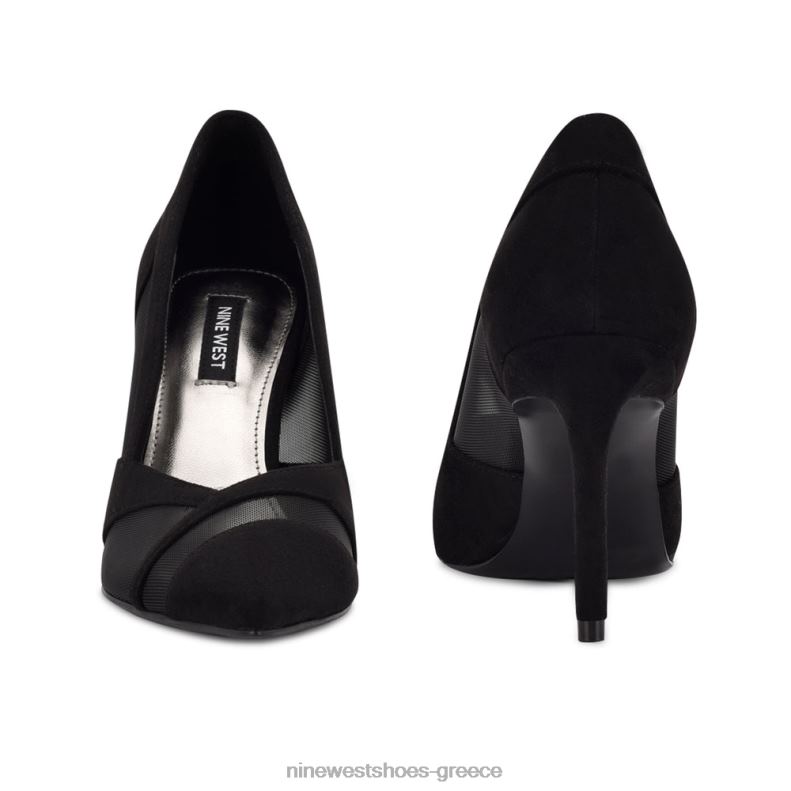 Nine West αντλίες φορεμάτων evani 2JJ4N1224 μαύρο σουέτ/δικτυωτό