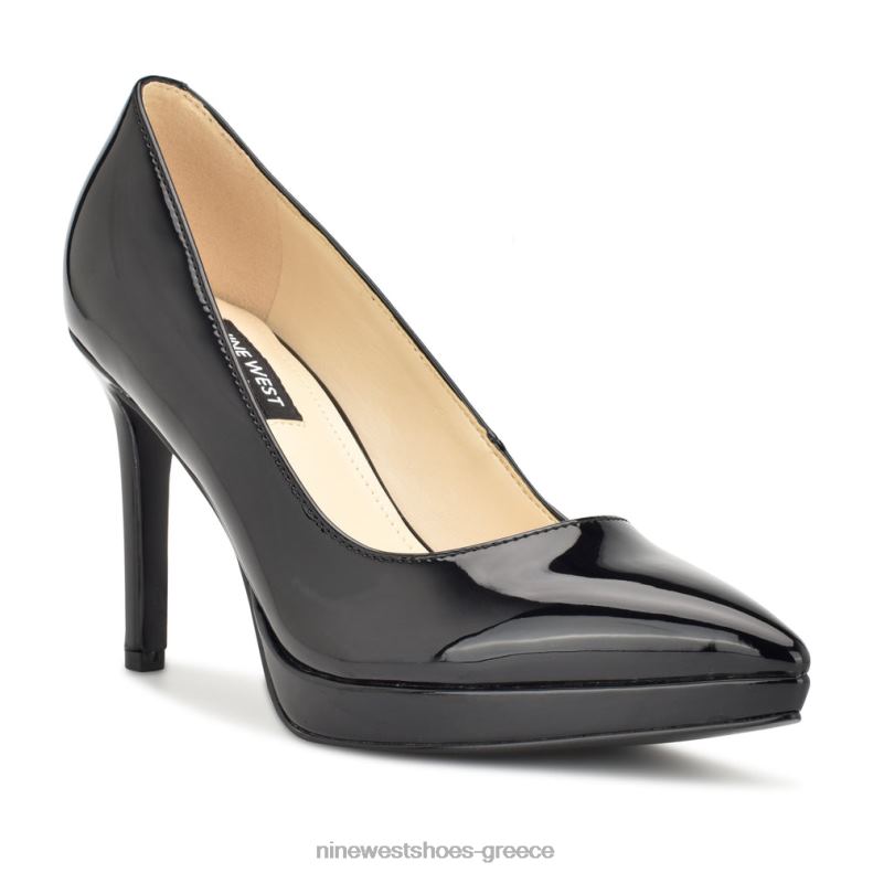 Nine West αντλίες πλατφόρμας shelbe 2JJ4N1196 μαύρη πατέντα