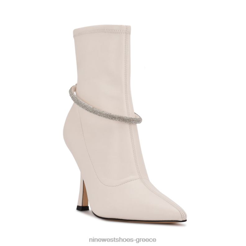 Nine West μποτάκια φόρεμα ferba 2JJ4N2951 λευκό δέρμα