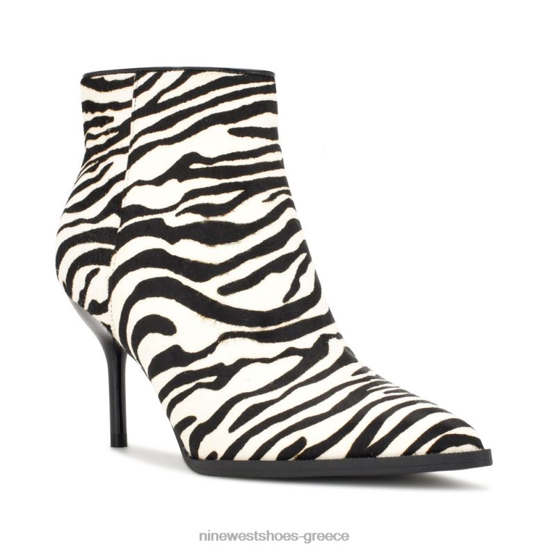 Nine West jacks 9x9 μυτερά μποτάκια 2JJ4N2907 ζέβρα μαλλί