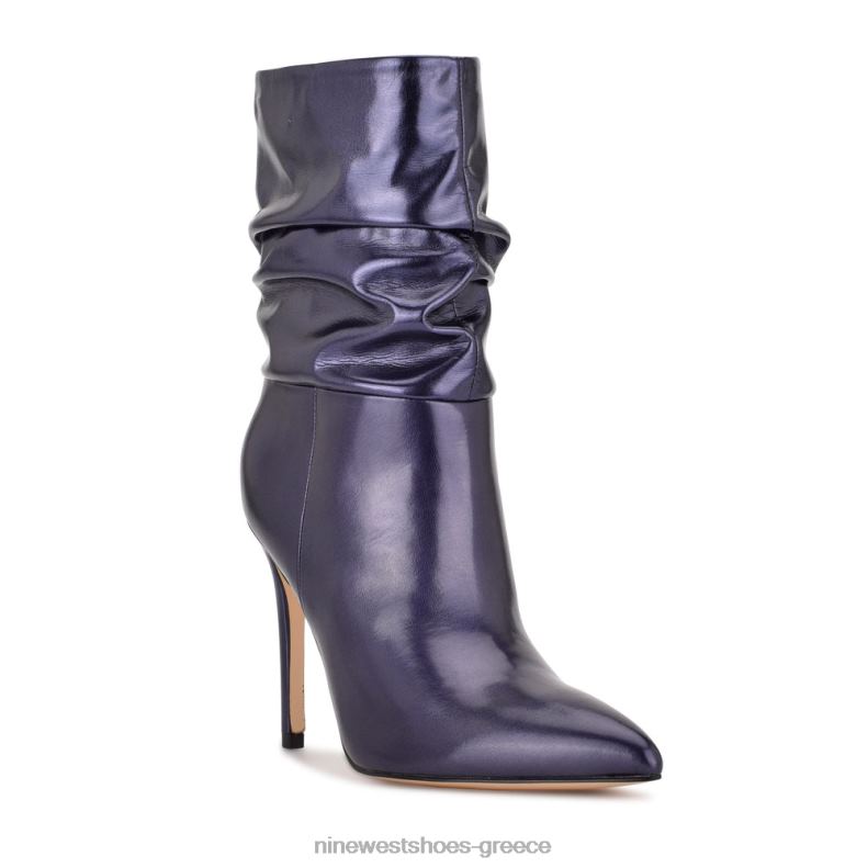 Nine West μποτάκια με φόρεμα jenn 2JJ4N1882 ναυτικό μεταλλικό