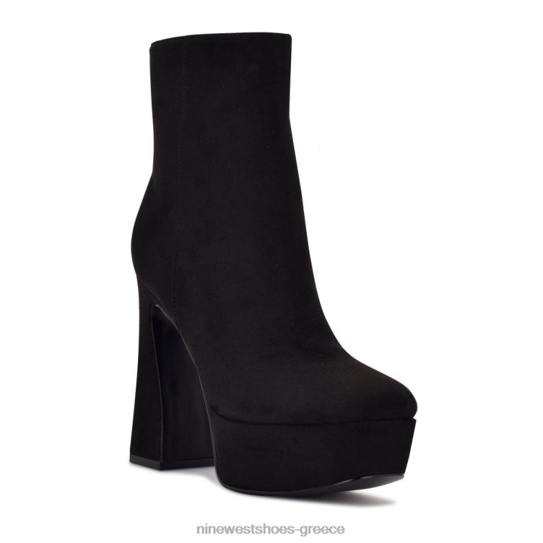 Nine West μποτάκια πλατφόρμας klinda 2JJ4N2918 μαύρο ελαστικό σουέτ