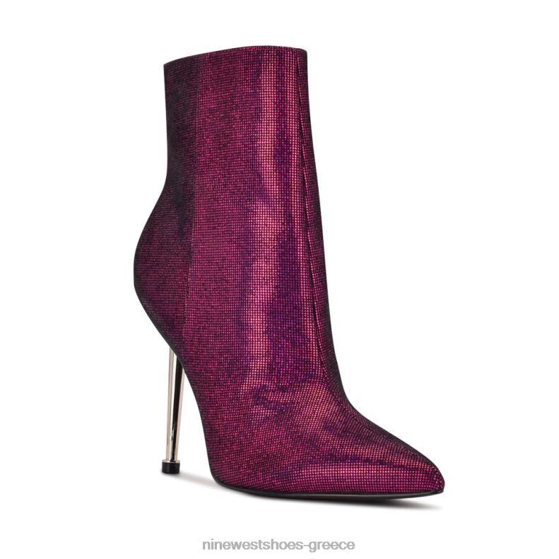 Nine West tryin φόρεμα μποτάκια 2JJ4N1862 ροζ ολογραφικό