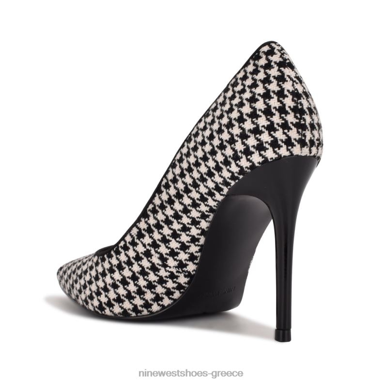 Nine West φρέσκες μυτερές αντλίες 2JJ4N1344 μαύρο/άσπρο κυνηγόσκυλο