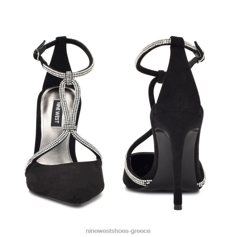 Nine West μυτερές αντλίες ποδιών fabel 2JJ4N1358 μαύρο σουέτ